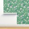 Boho Floral Modern Chintz Garden Vine Cottagecore Farmhouse Green Custom Pre-pasted Wallpaper by Spoonflower Pre-Pasted Wallpaper 2FT Wide